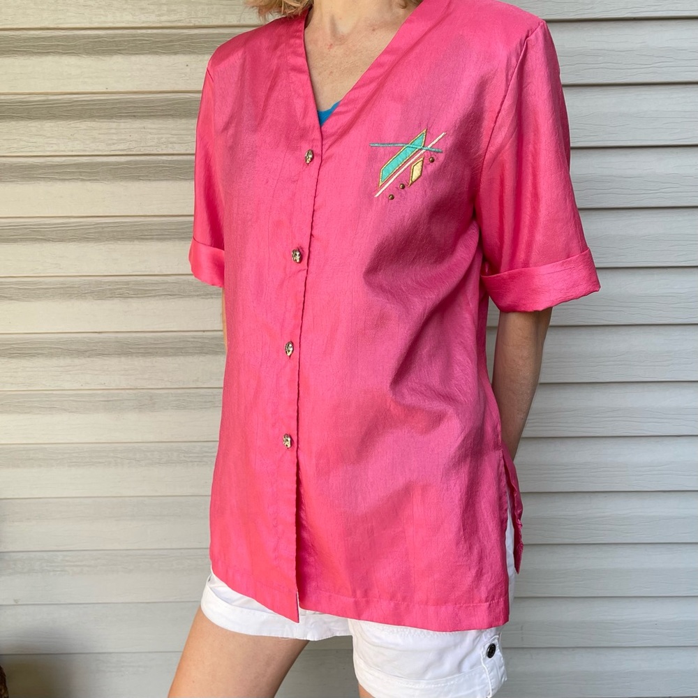 Vintage 80’s Crinkle Blouse